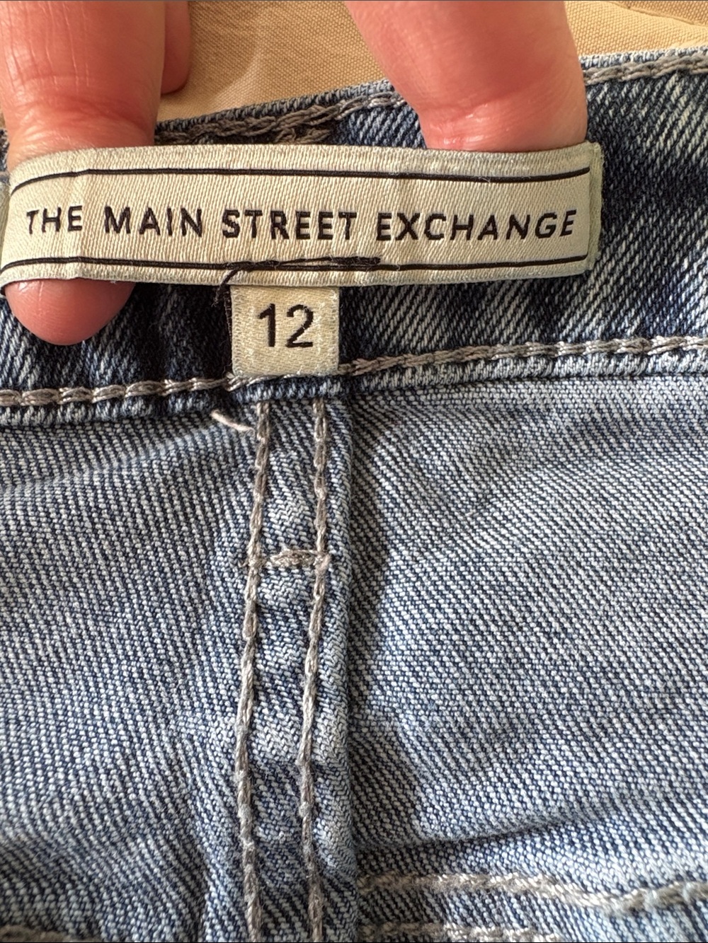 Classic Denim Skirt in Medium Wash “Robyn” by The Main Street Exchange - Picture 2 of 4